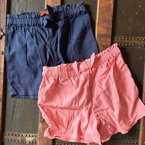 Joe Fresh Pink and Blue Ruffle Shorts Set; size 4 toddler
